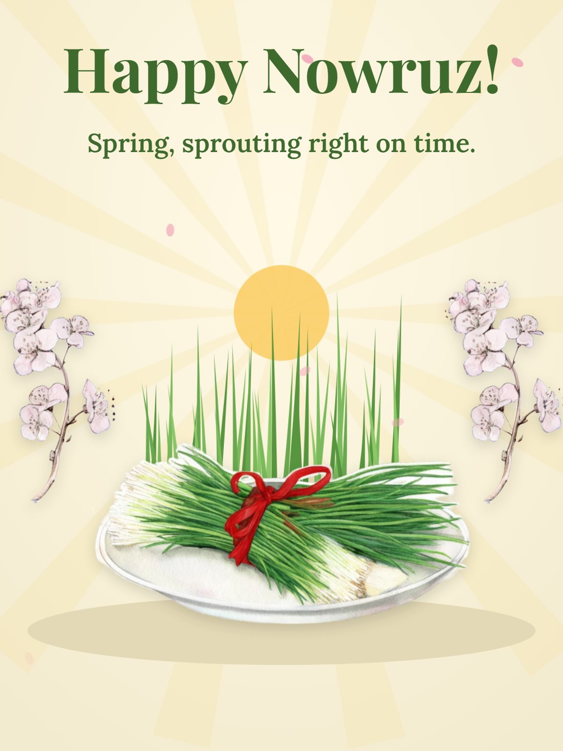 Sabzeh Sprouting Nowruz Card