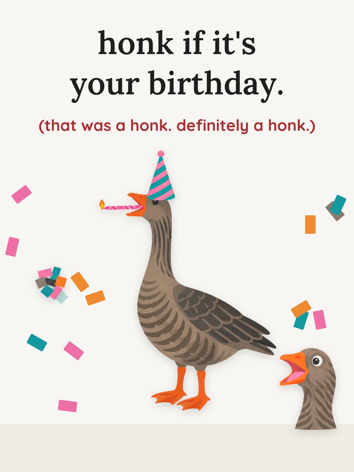 Honk If It's Your Birthday Card