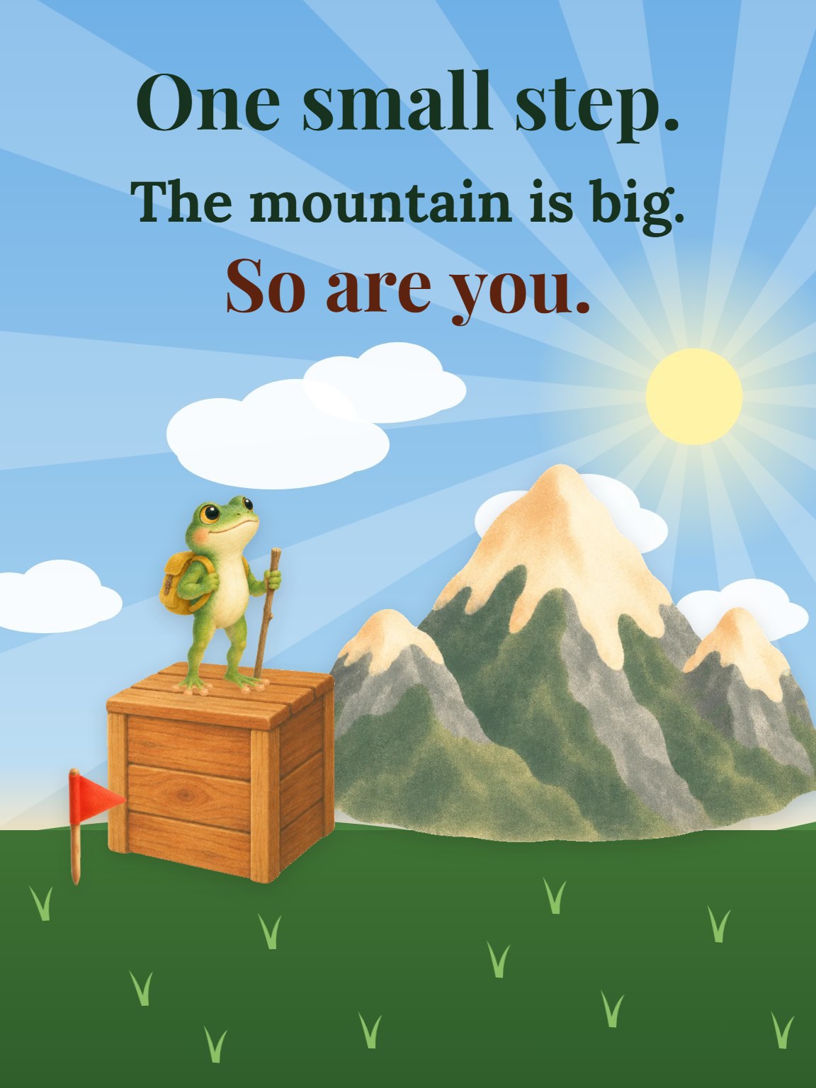 One Small Step Encouragement Card