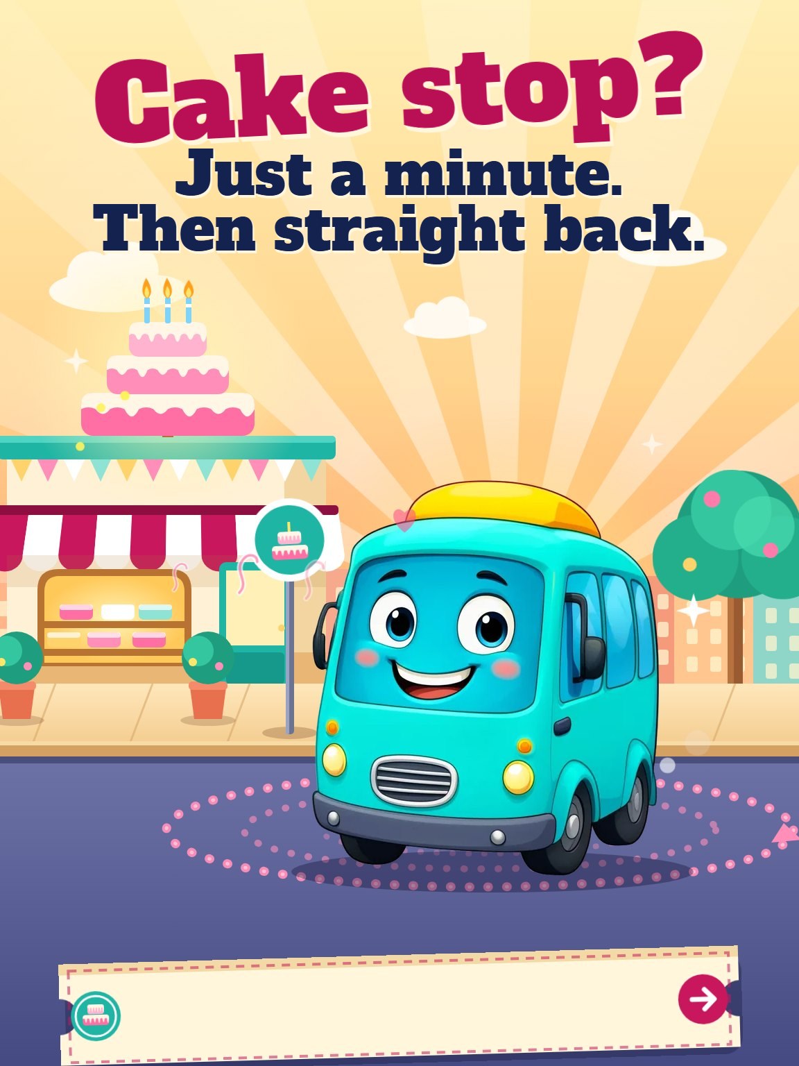 Cake Stop Service Funny Birthday Card