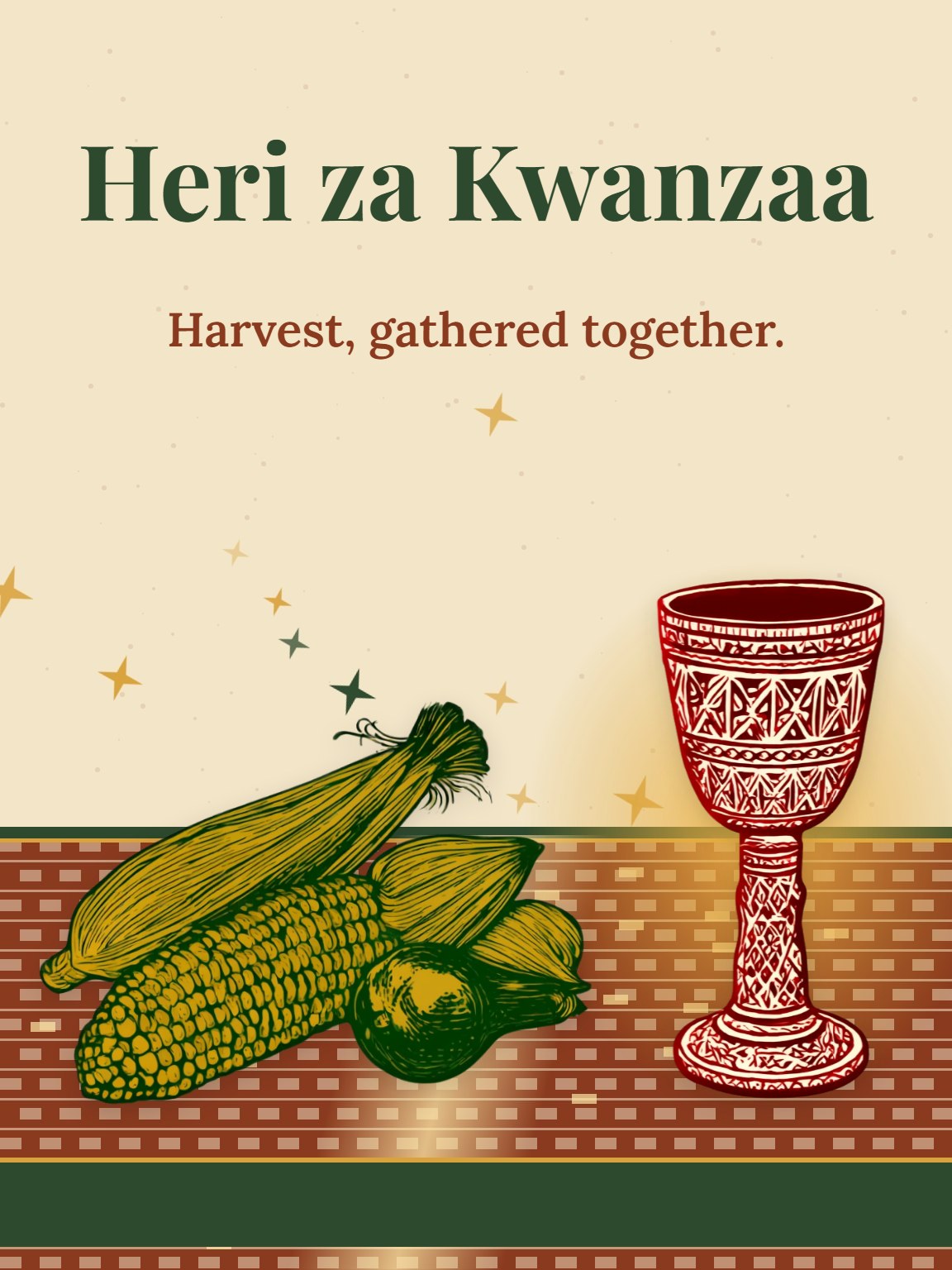 Mkeka Harvest Kwanzaa Card