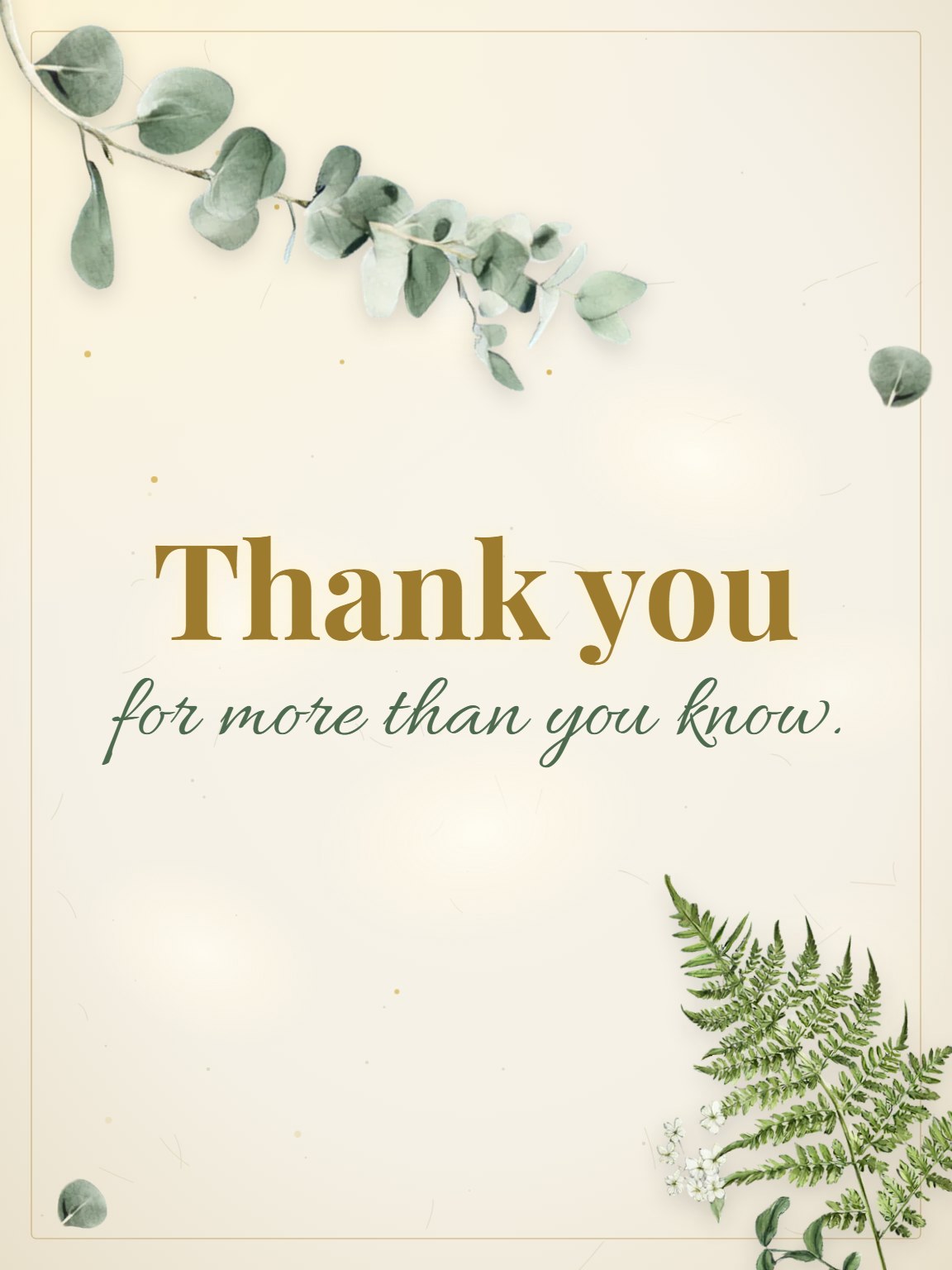 Pressed Botanicals Thank You Card