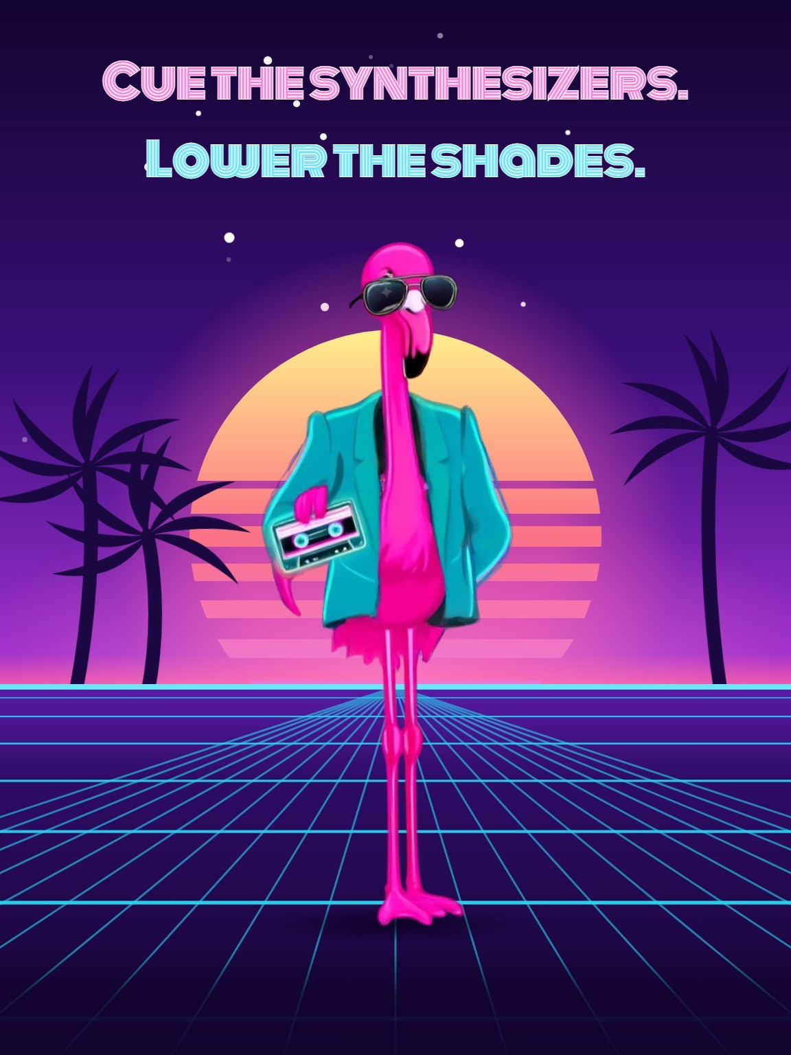 Cue the Synthesizers Congratulations Card