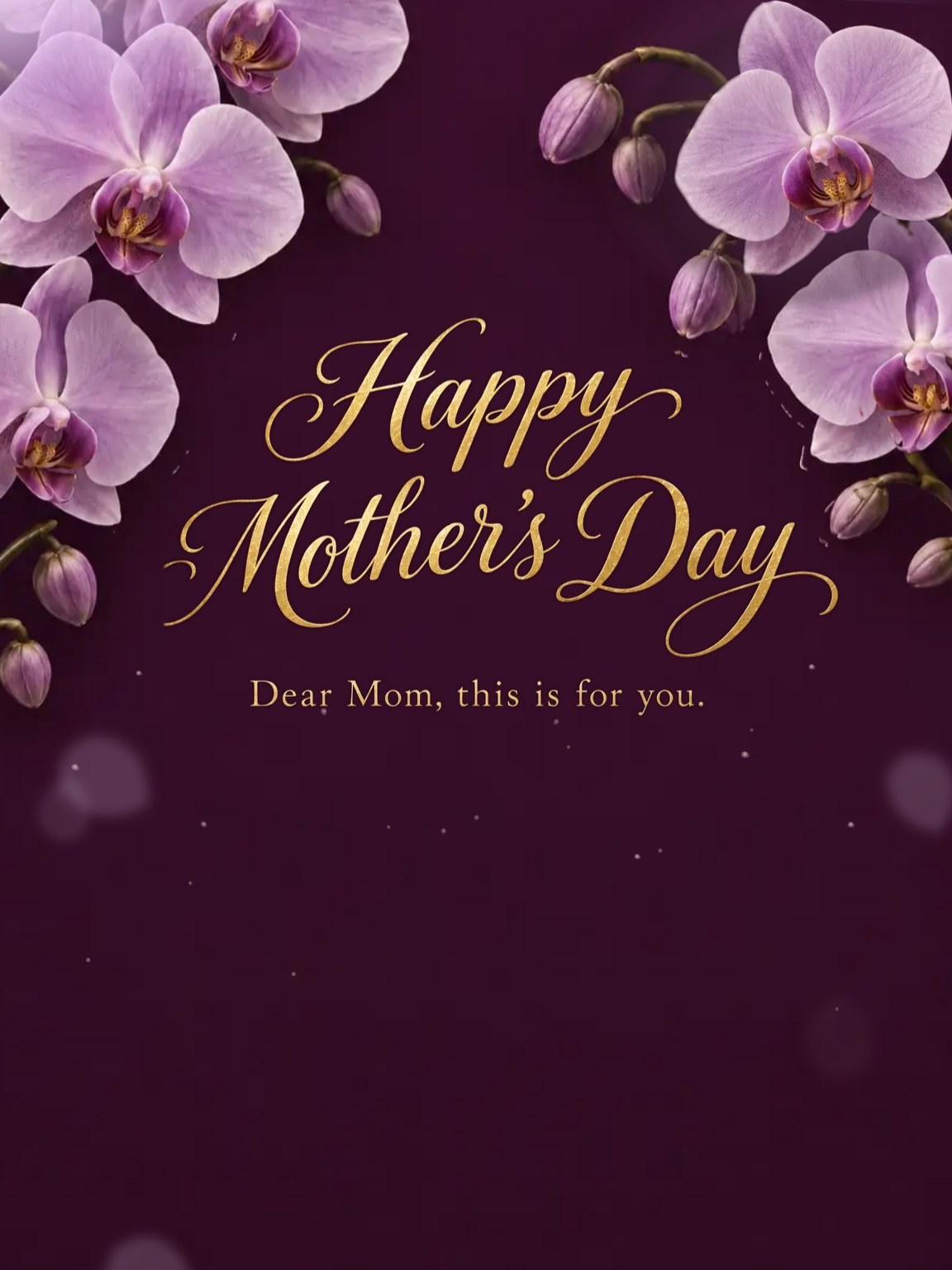 Orchid Elegance Mother's Day Card