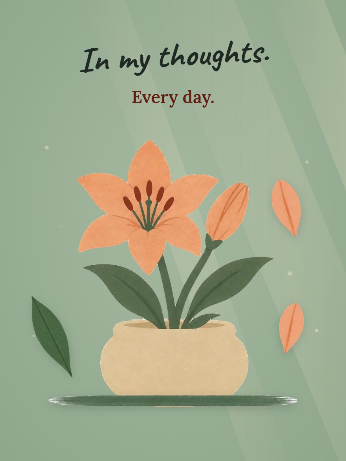 In My Thoughts Sympathy Card