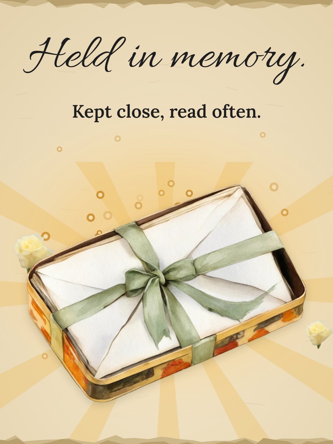 Letters in a Tin Loss of a Parent Sympathy Card