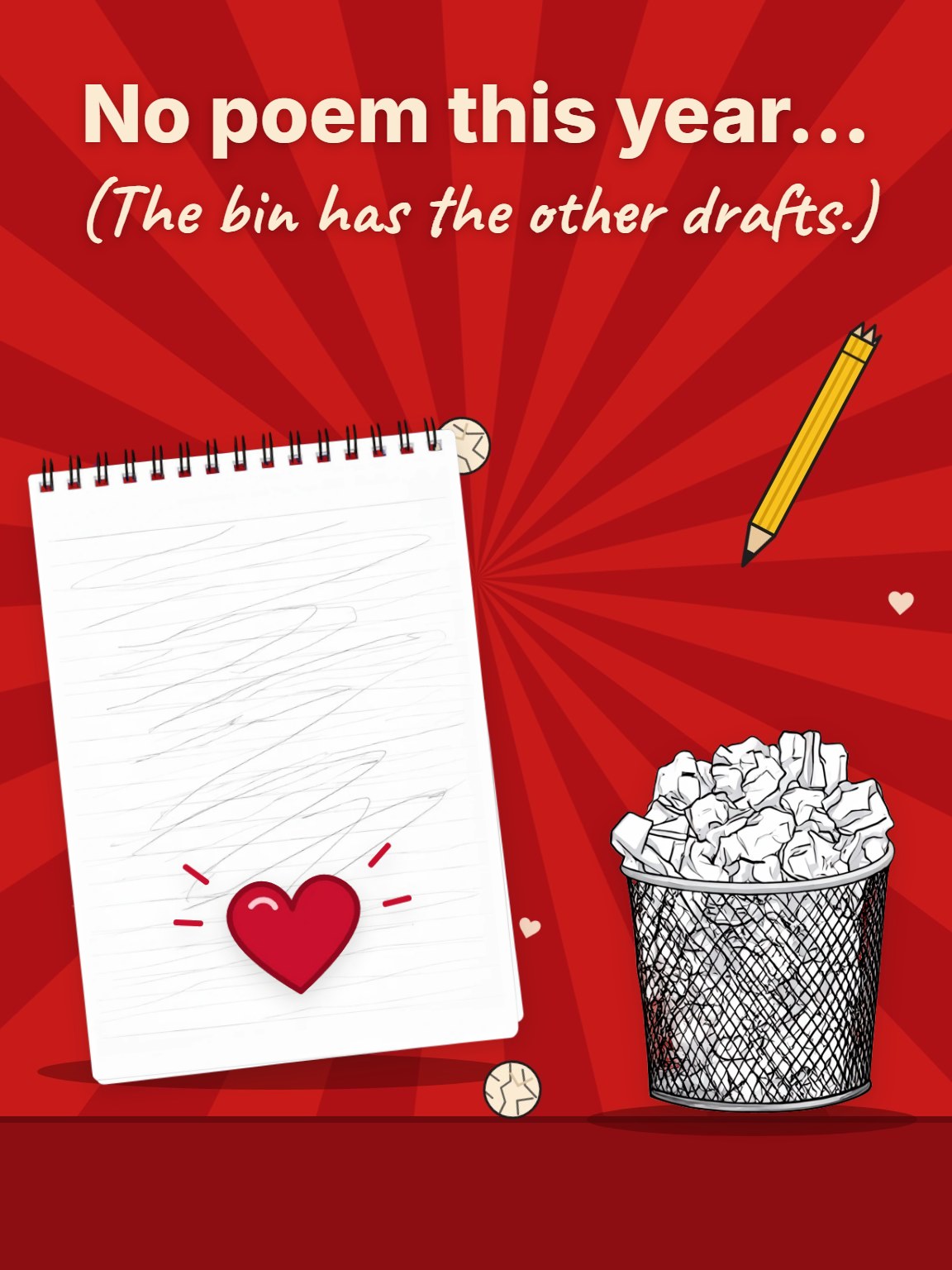 No Poem This Year Funny Valentine's Day Card