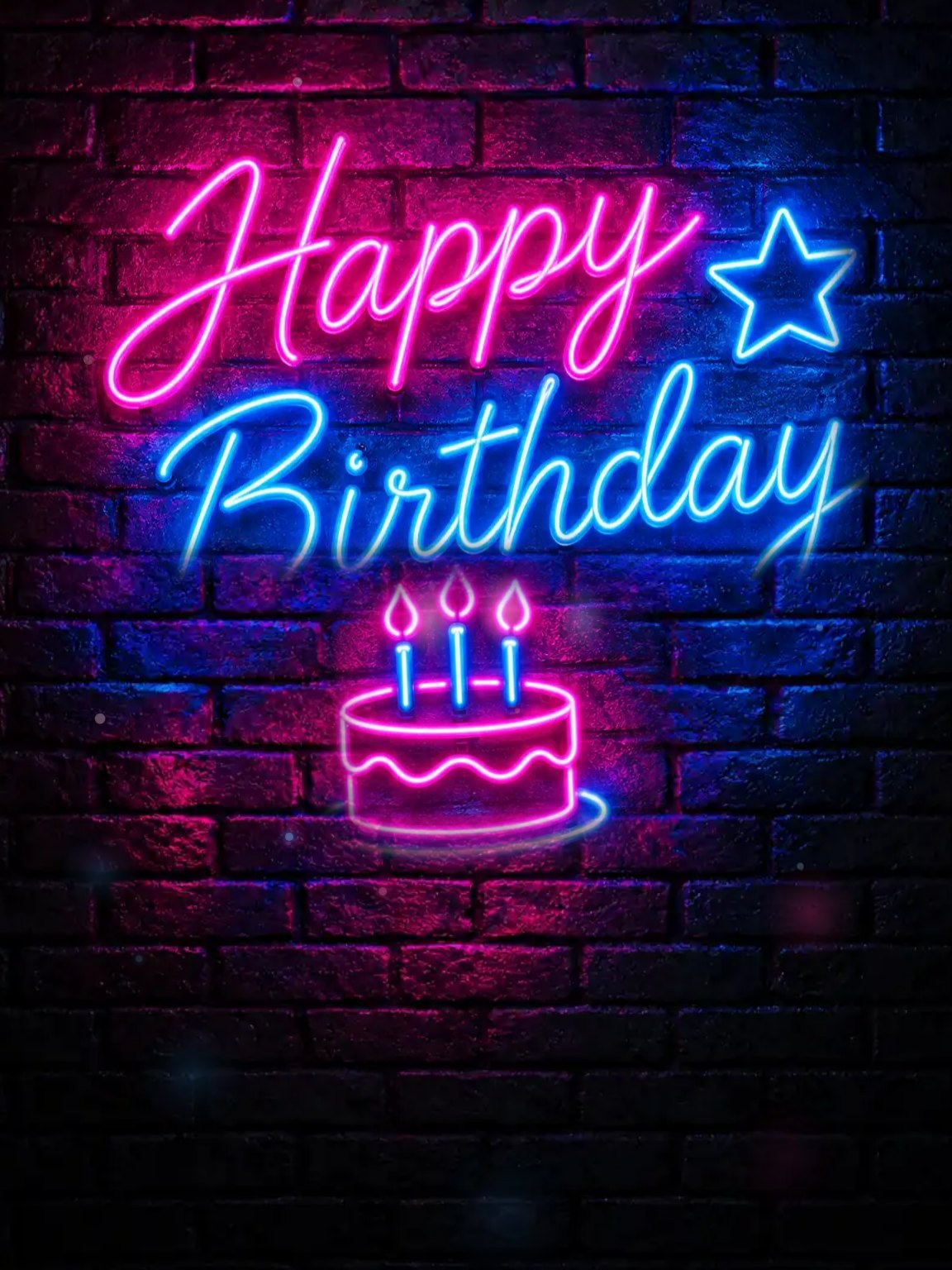 Neon Sign Birthday Card