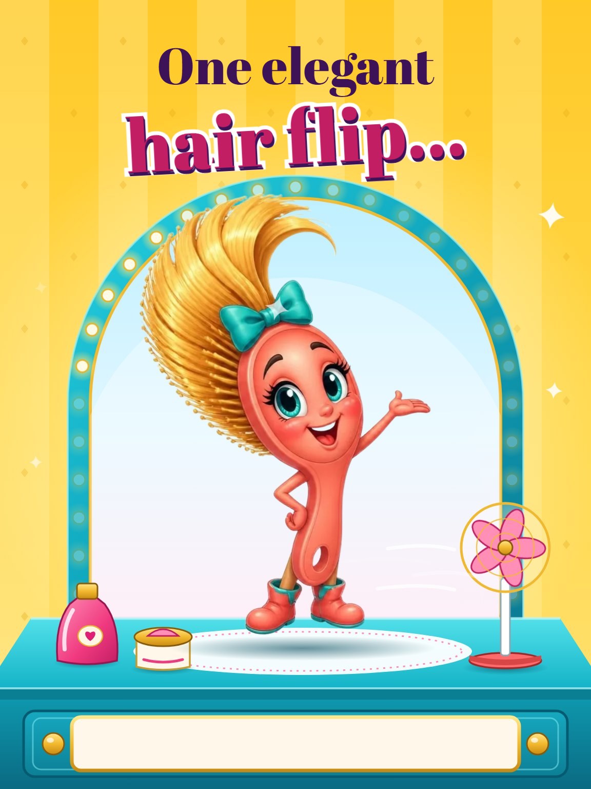 Elegant Hair Flip Women's Birthday Card