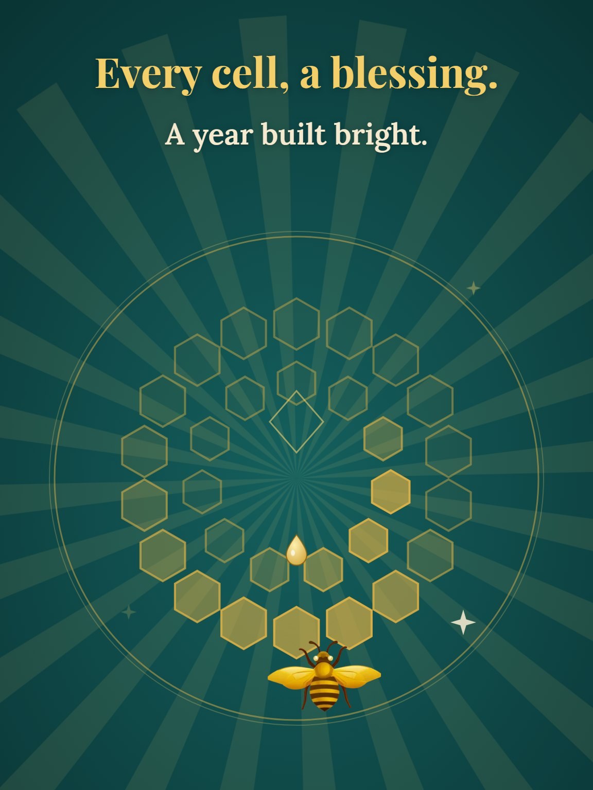 Honeycomb Deco New Year Rosh Hashanah Card