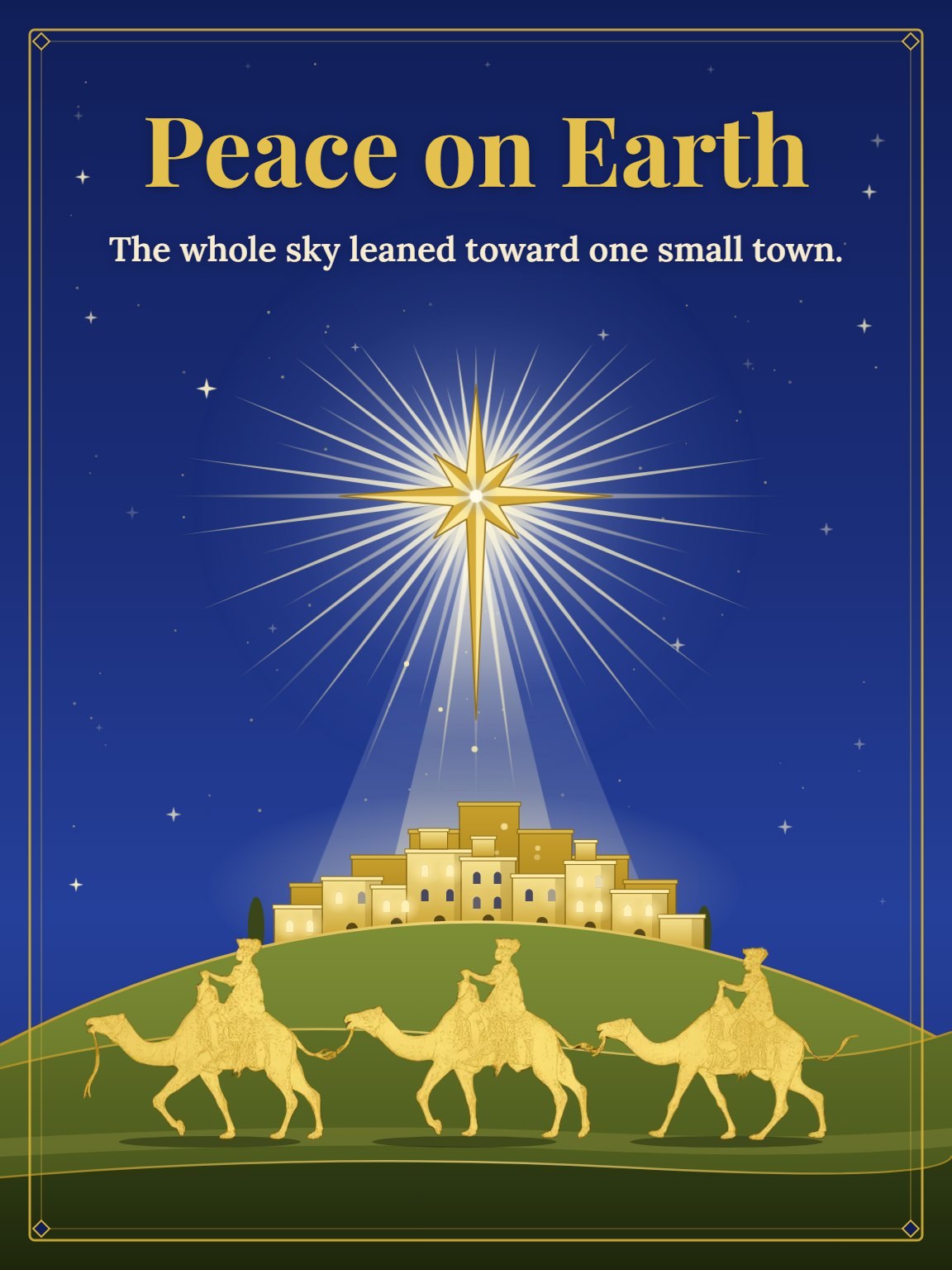 Star Over Bethlehem Religious Christmas Card