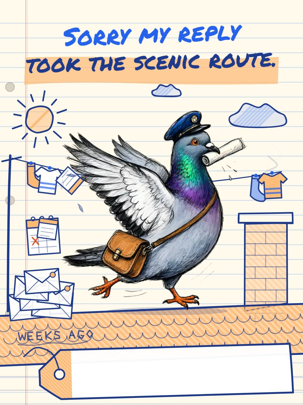 Pigeon Post Friendship Card