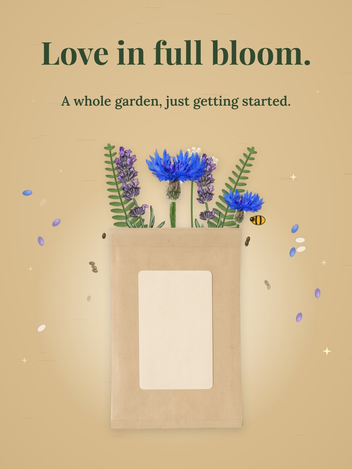 Wildflower Seed Packet Bridal Shower Card