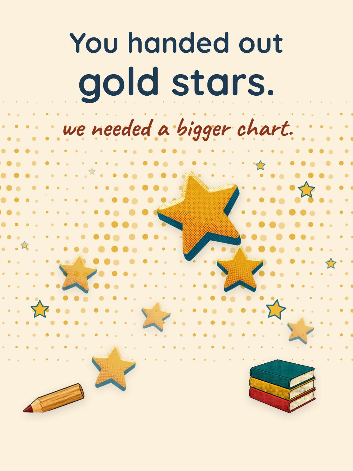 Gold Stars Forever Teacher Appreciation Card