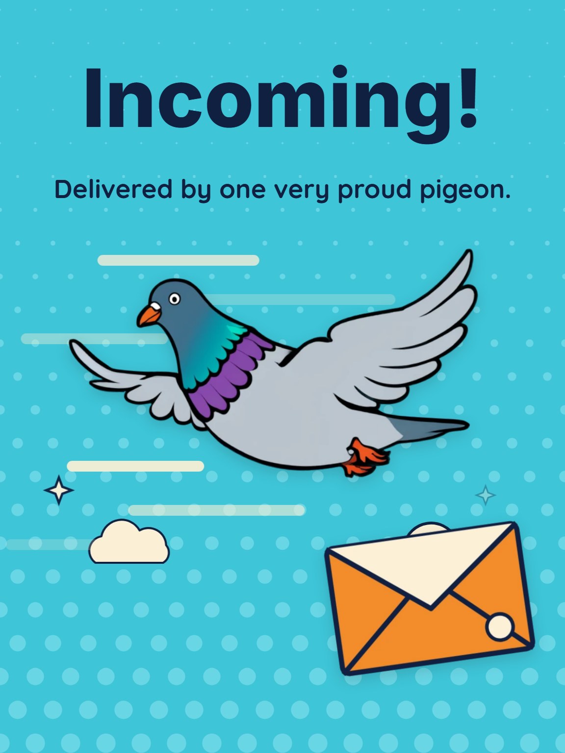 Pigeon Post Happy Mail Card