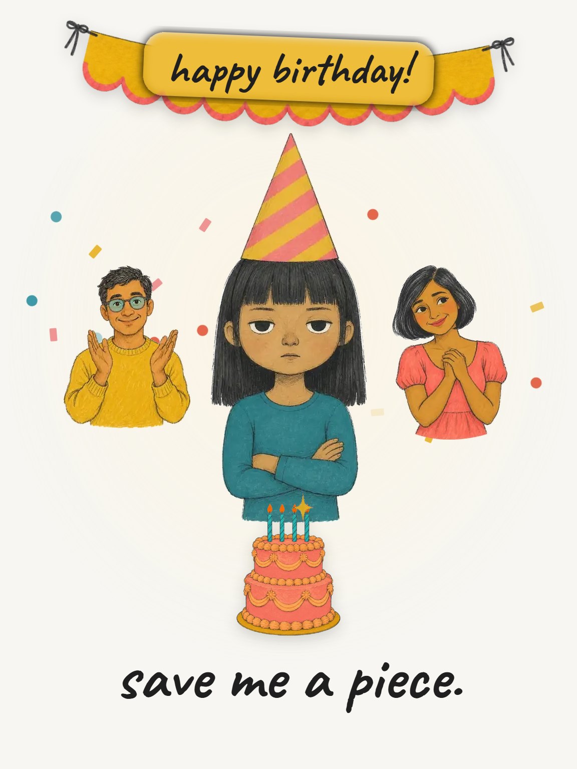 Save Me a Piece Funny Birthday Card