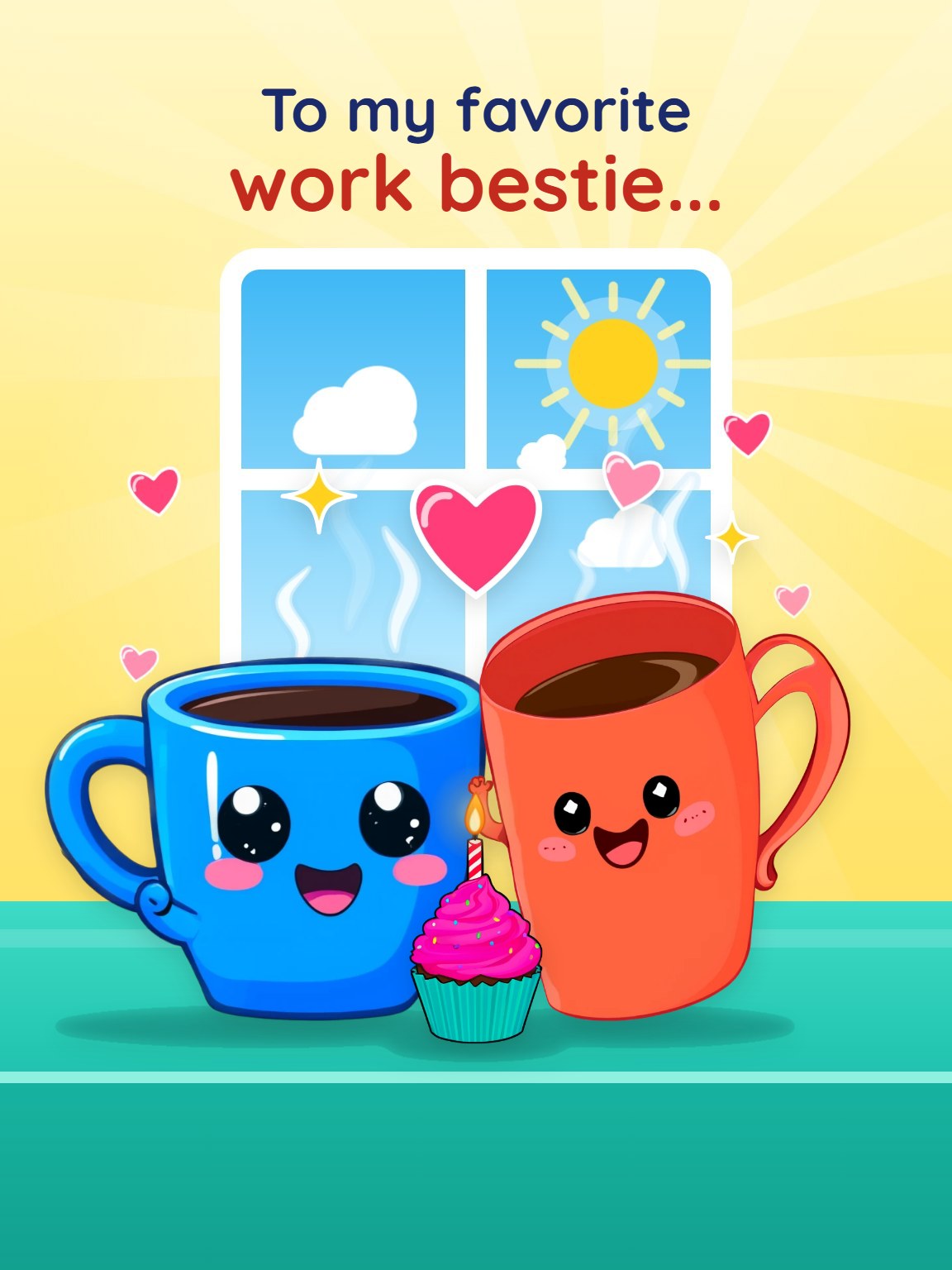 To My Work Bestie Funny Birthday Card