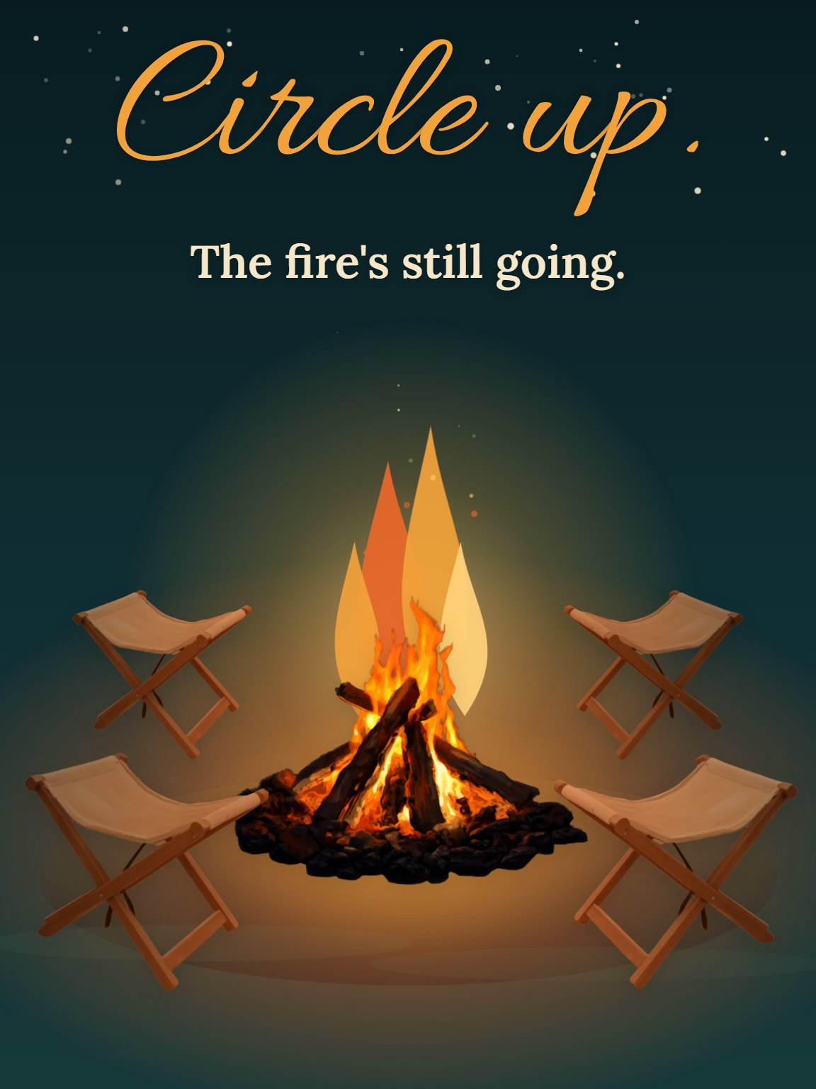 Campfire Circle Friendship Card