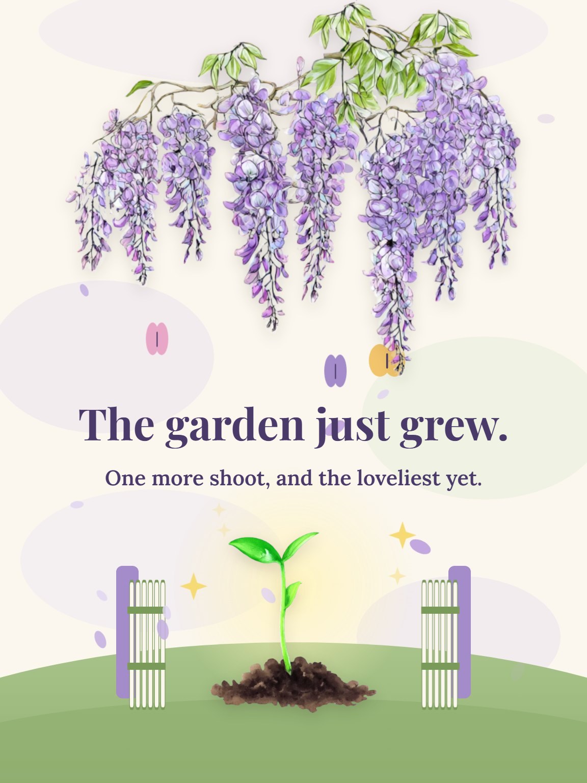 The Garden Just Grew New Grandparents Card