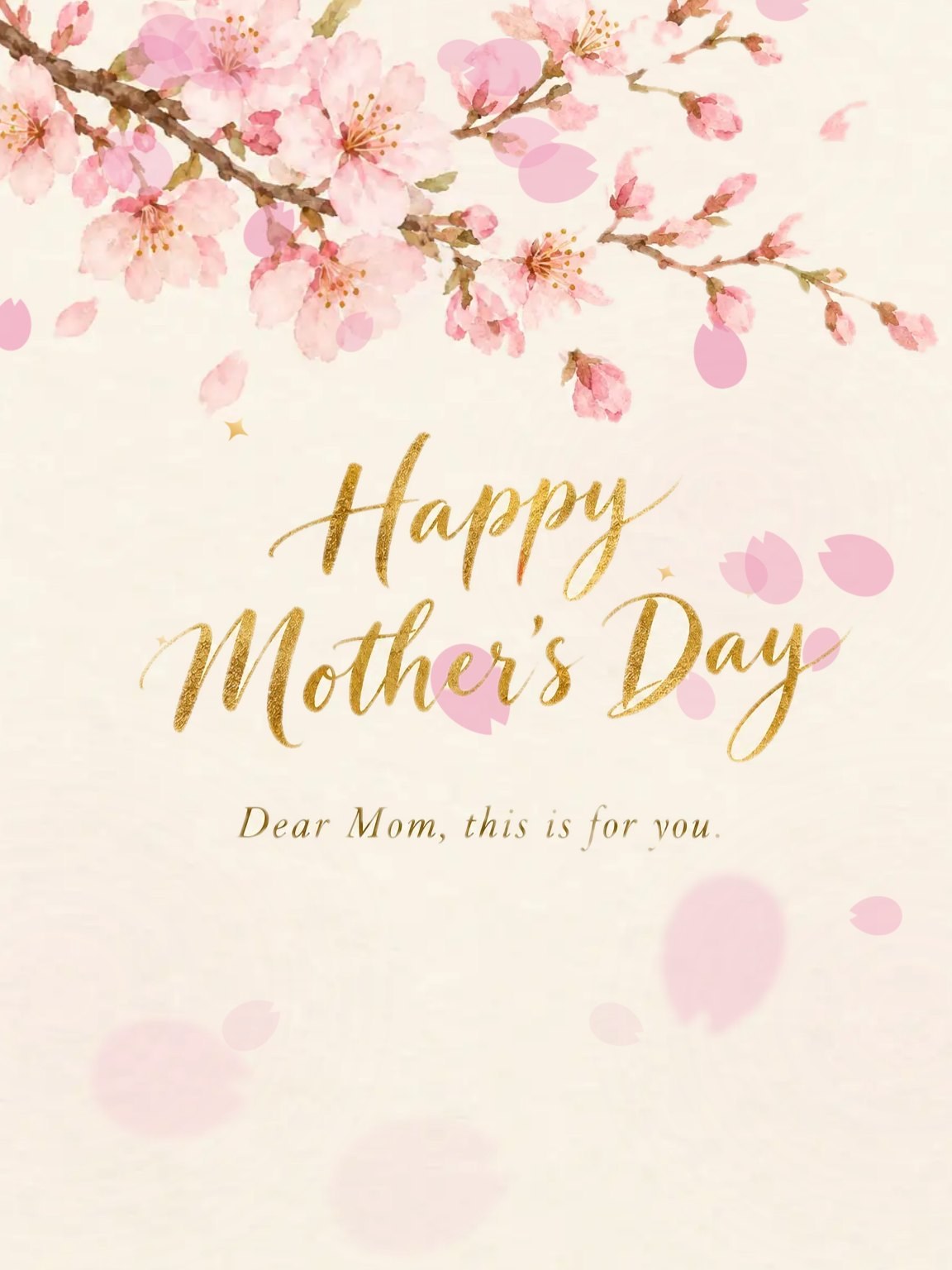 Cherry Blossom Mother's Day Card