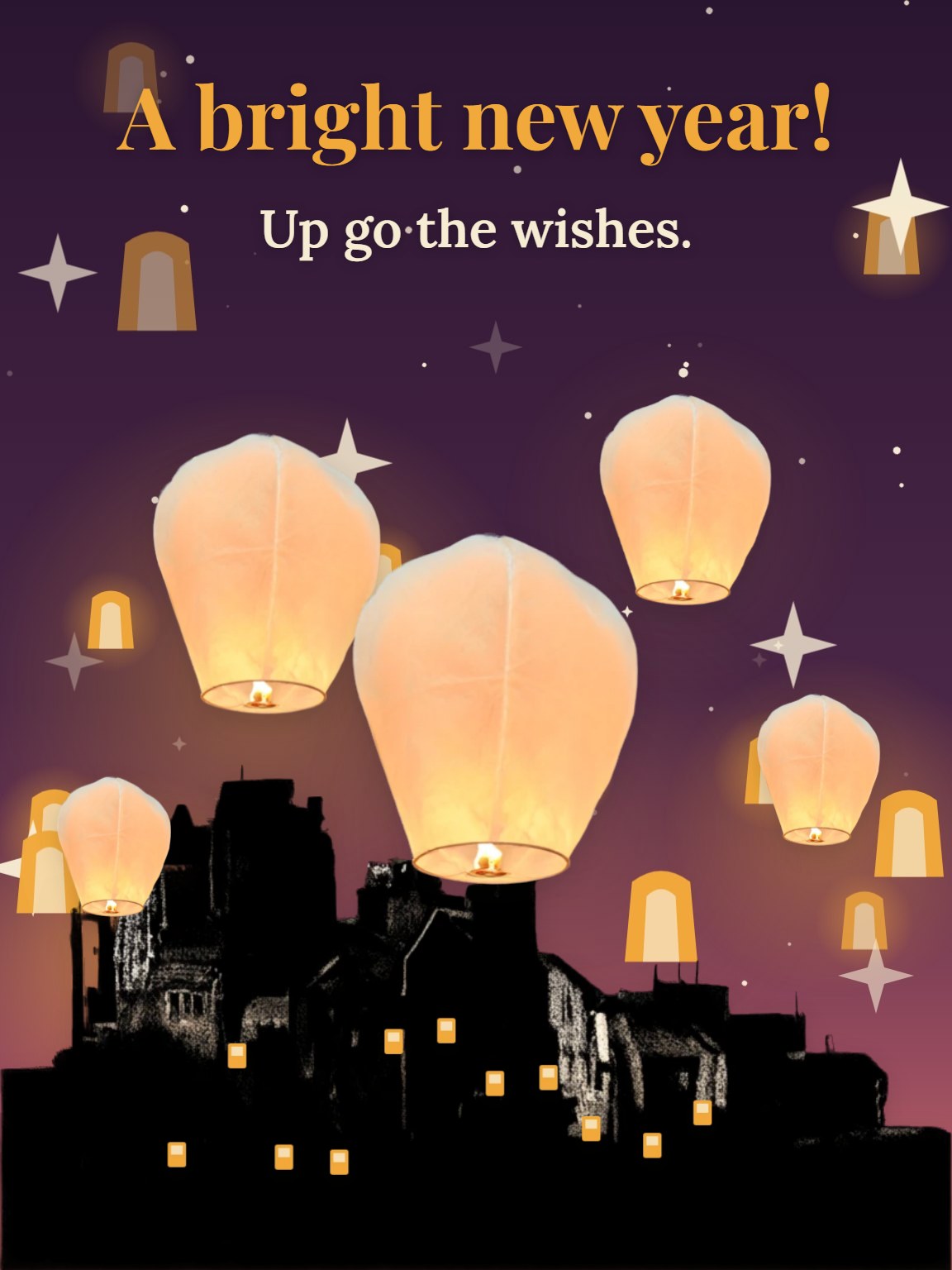 Lantern Glow New Year Card