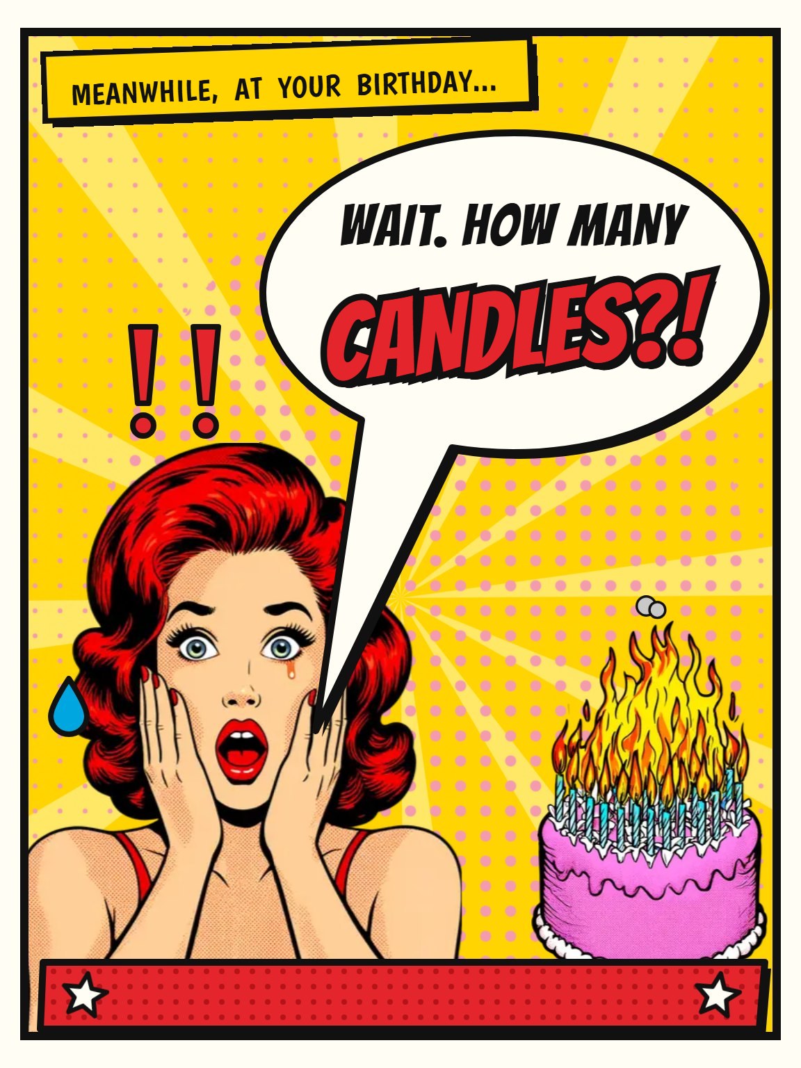 How Many Candles Funny Birthday Card