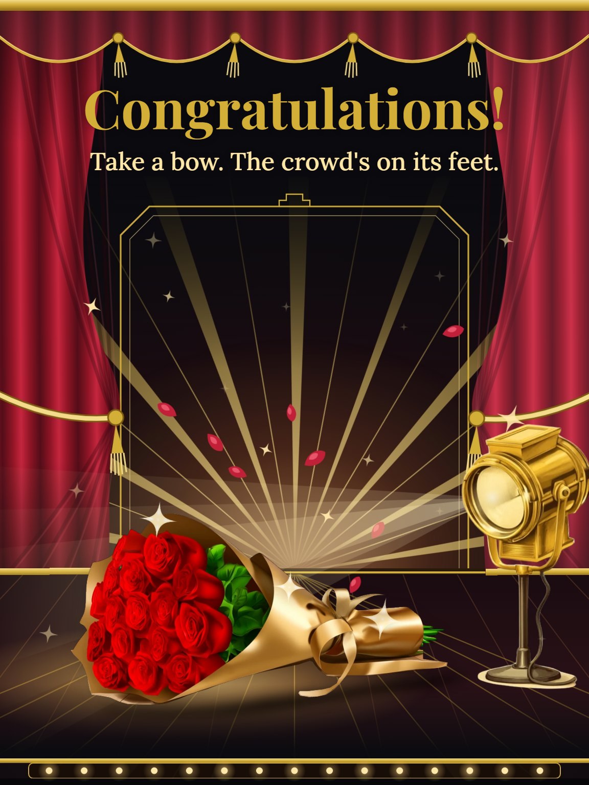 Deco Standing Ovation Congratulations Card