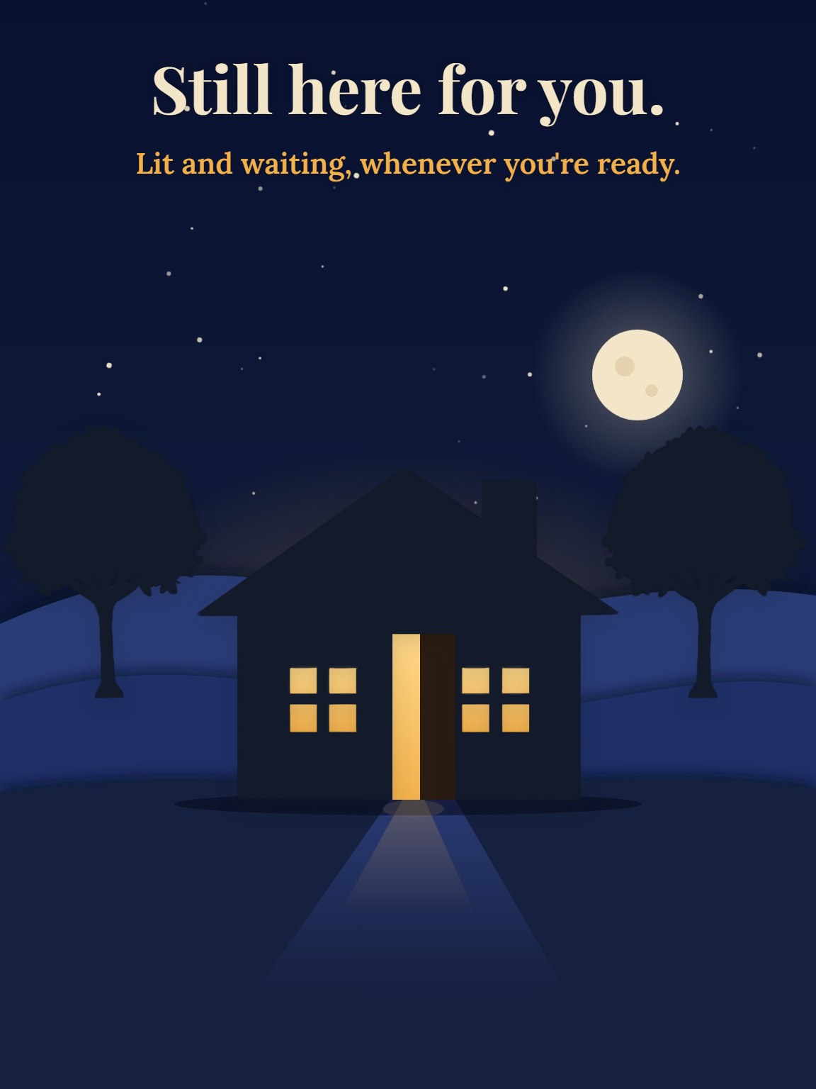A Light Left On Thinking of You Card