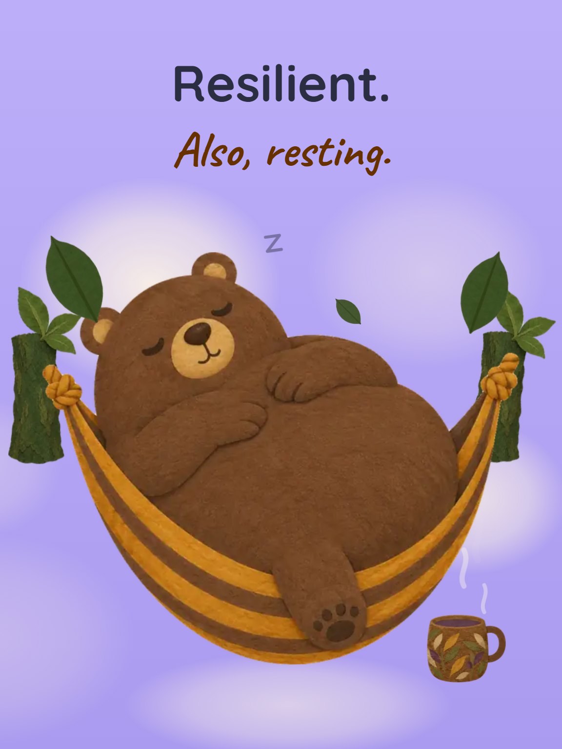 Resilient, Resting Strength and Healing Card
