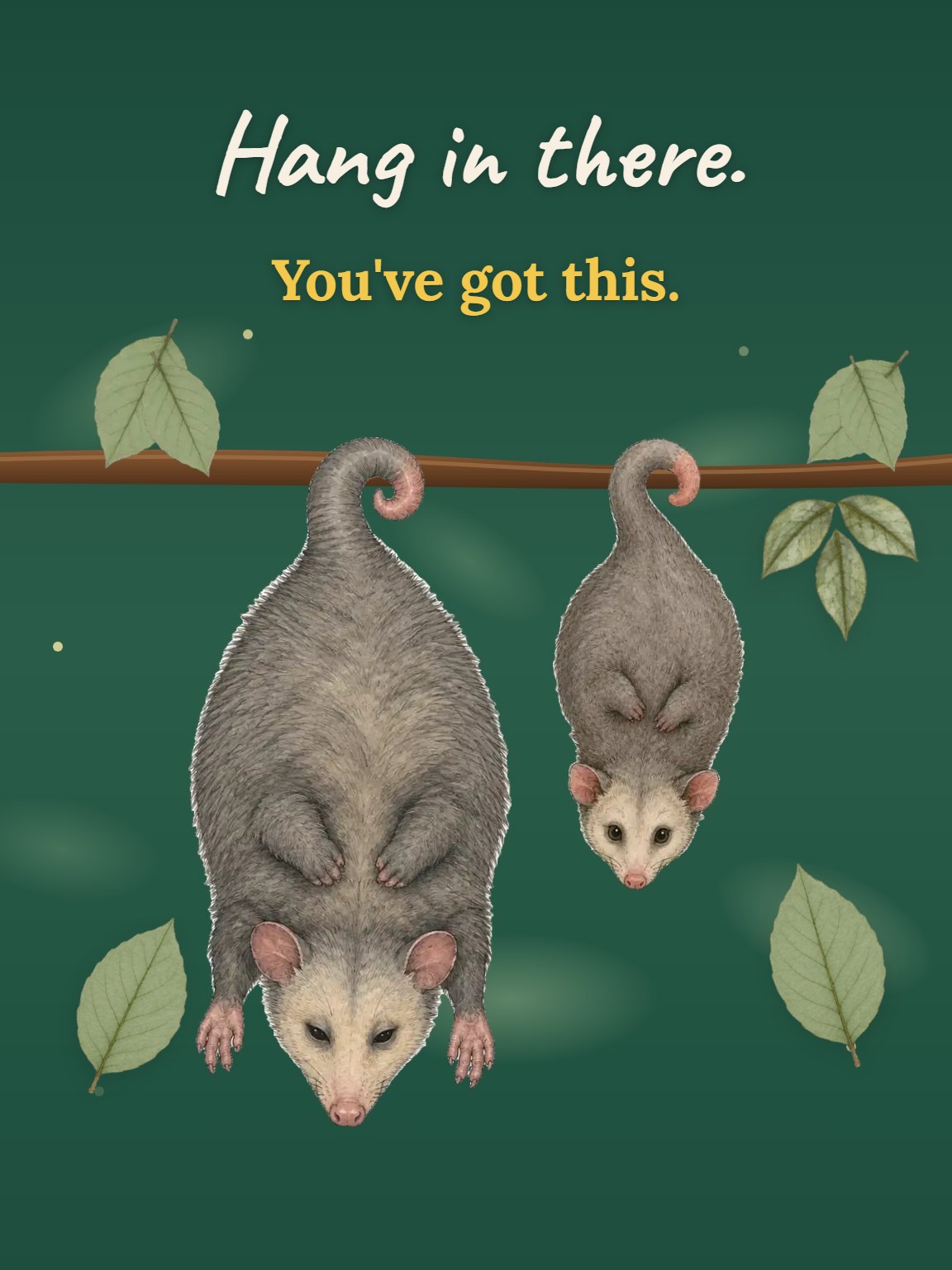 Hang in There Encouragement Card