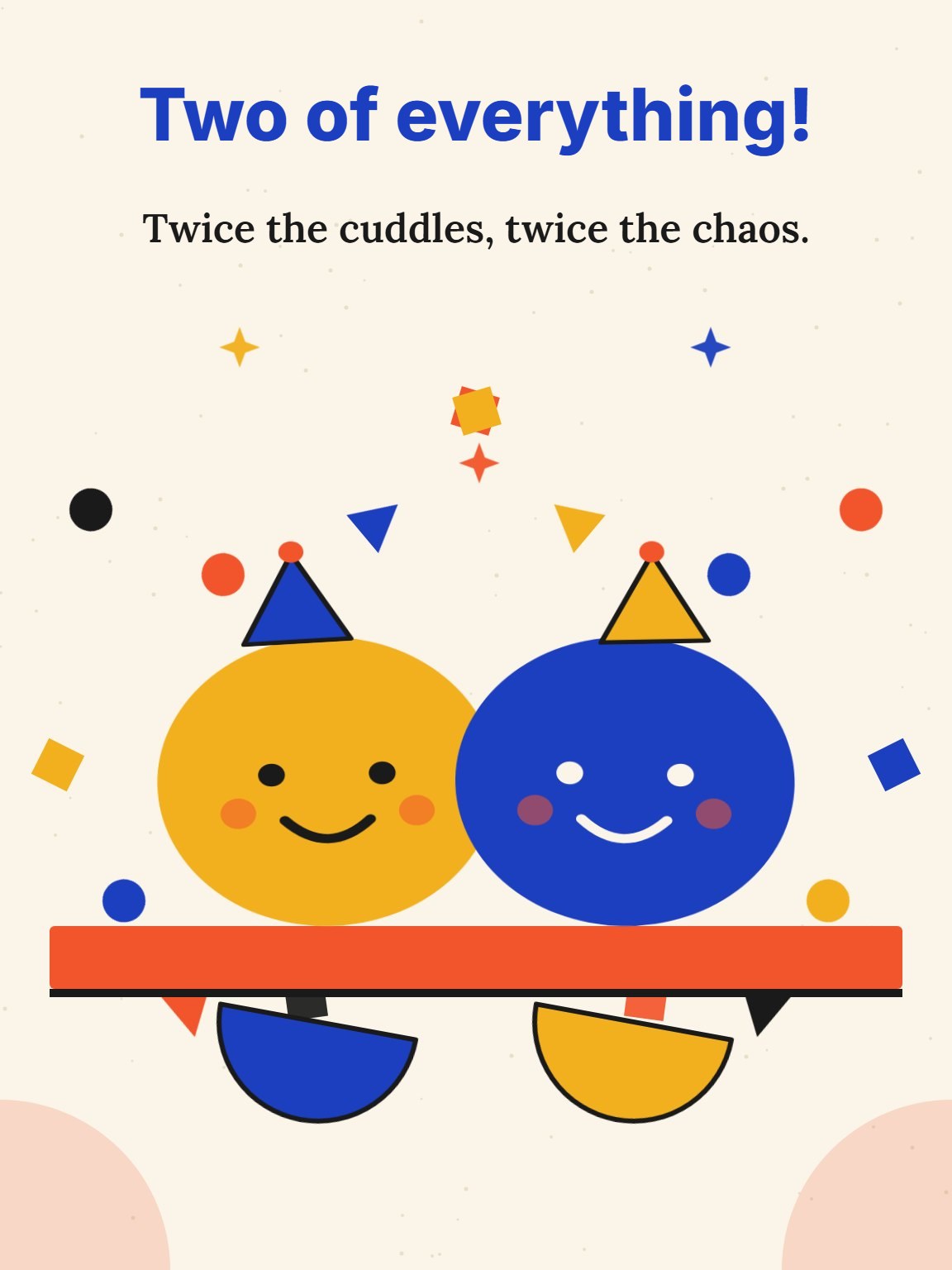 Double the Love New Baby Twins Card
