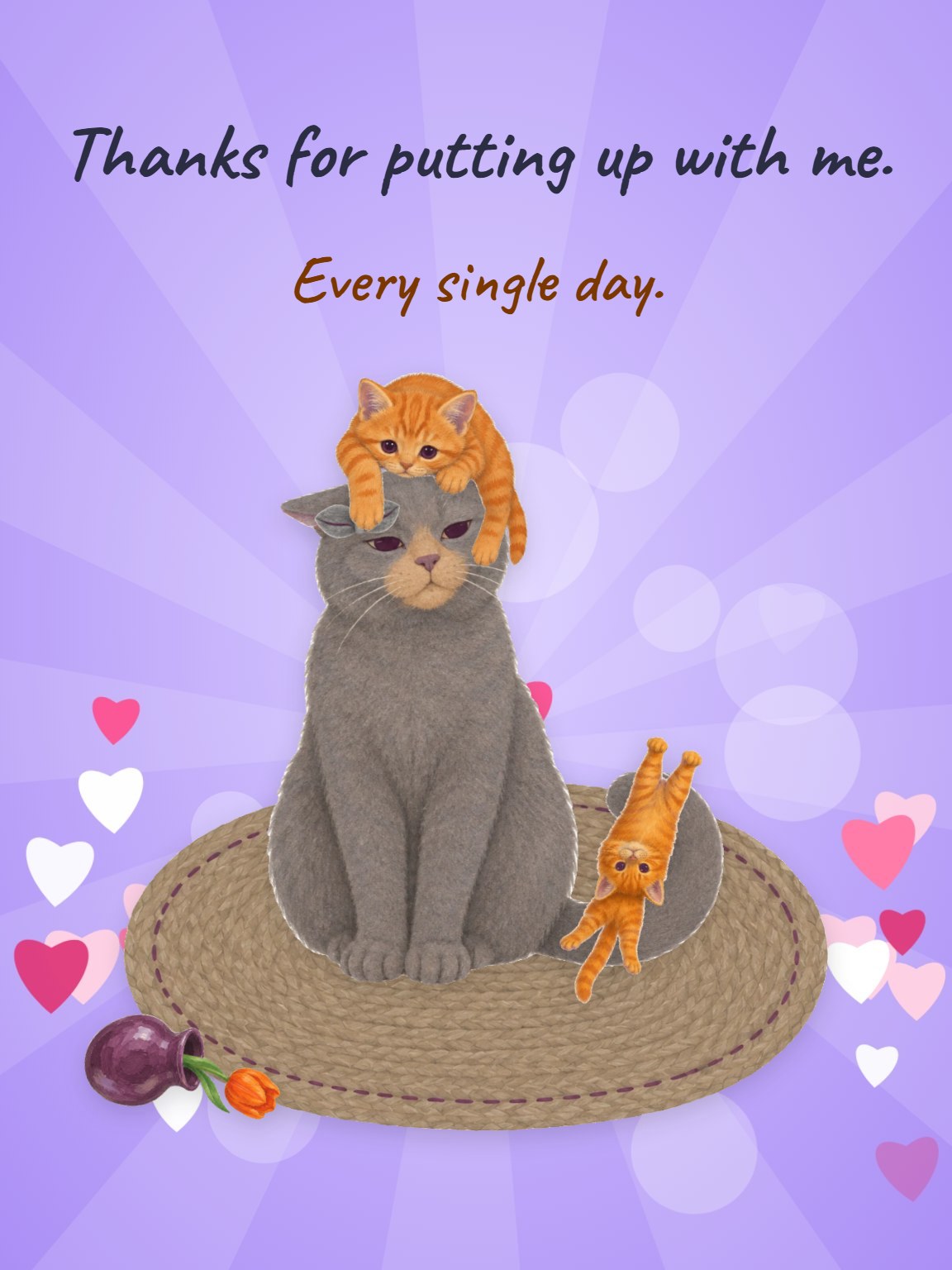 Putting Up With Me Mother's Day Card