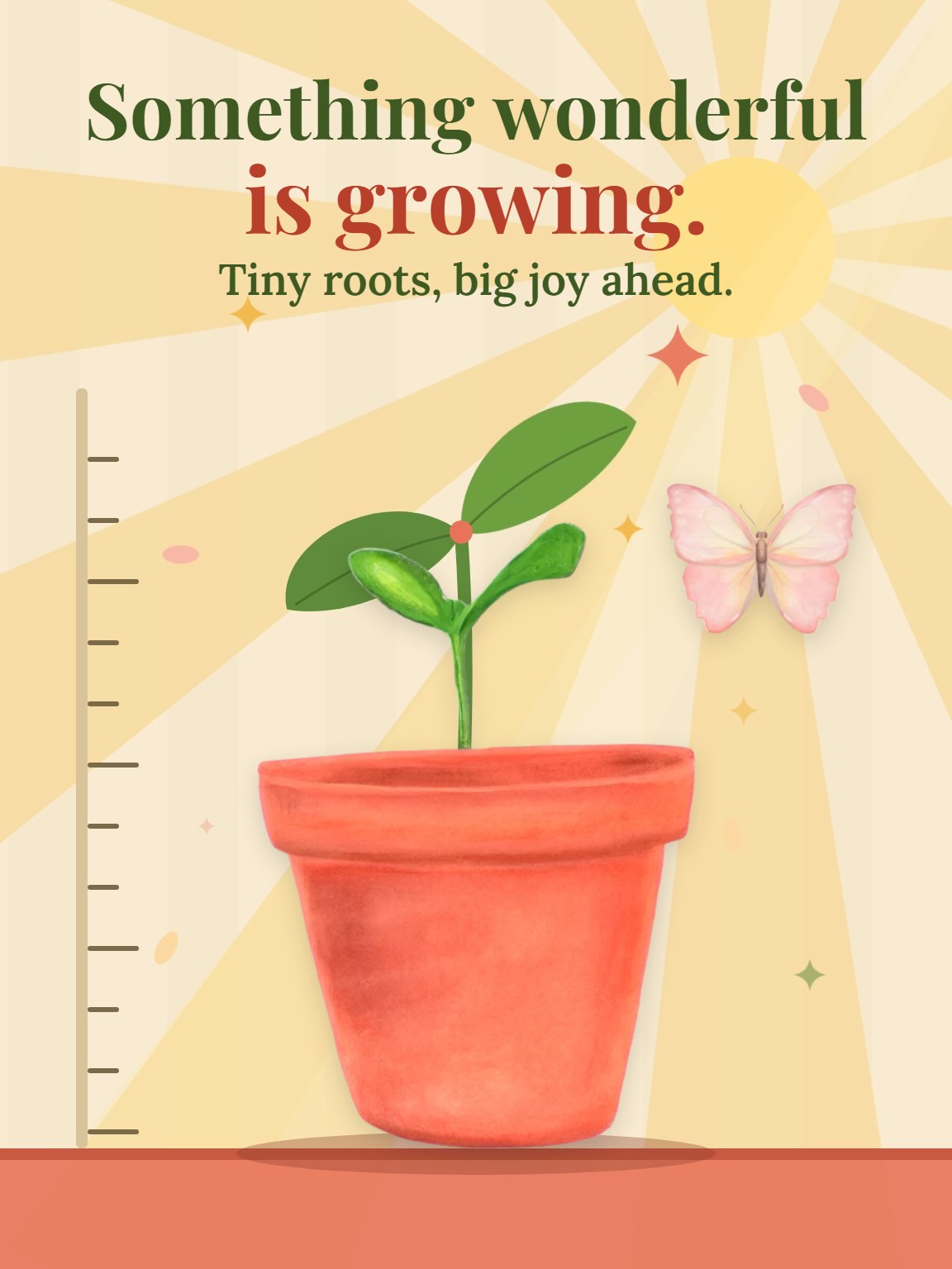 Something Wonderful Is Growing Pregnancy Card