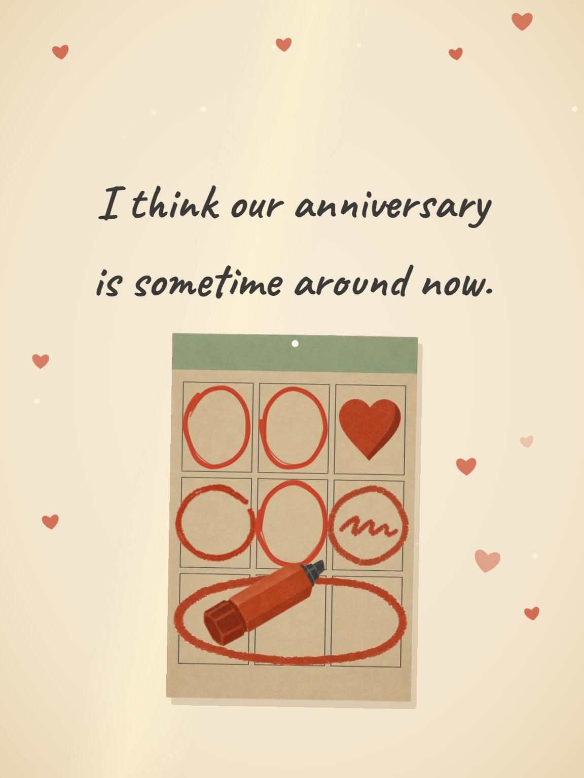 Sometime Around Now Anniversary Card