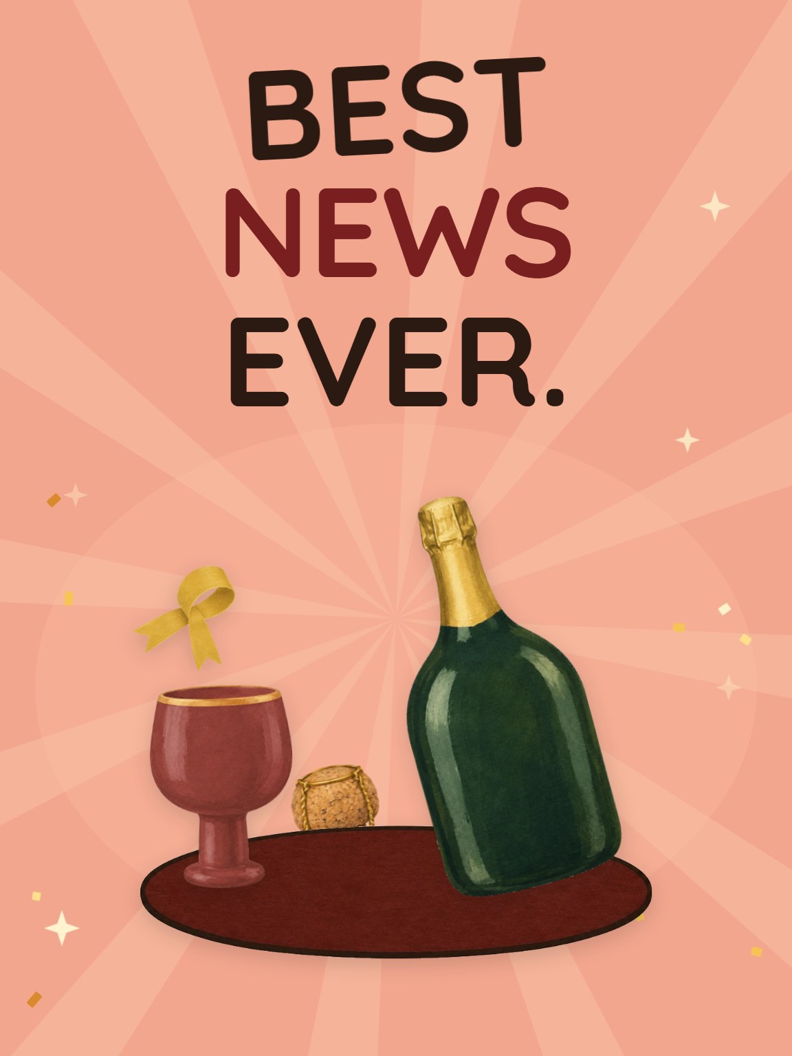 Best News Ever Engagement Card