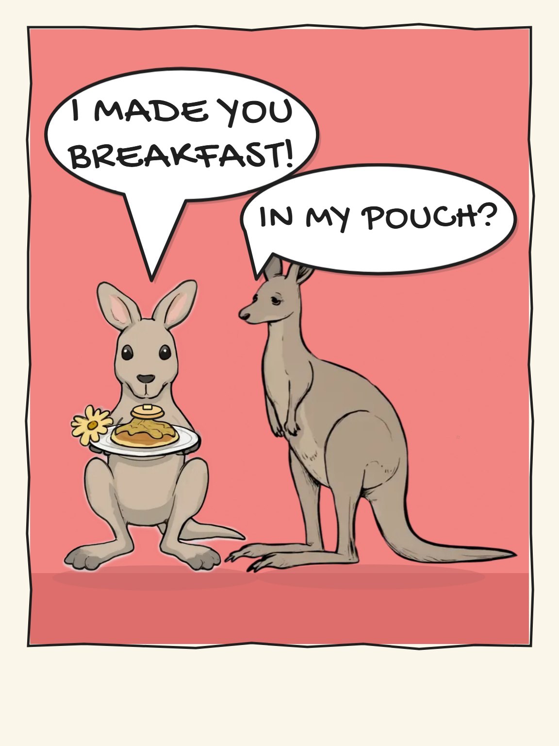 Breakfast in Pouch Mother's Day Card