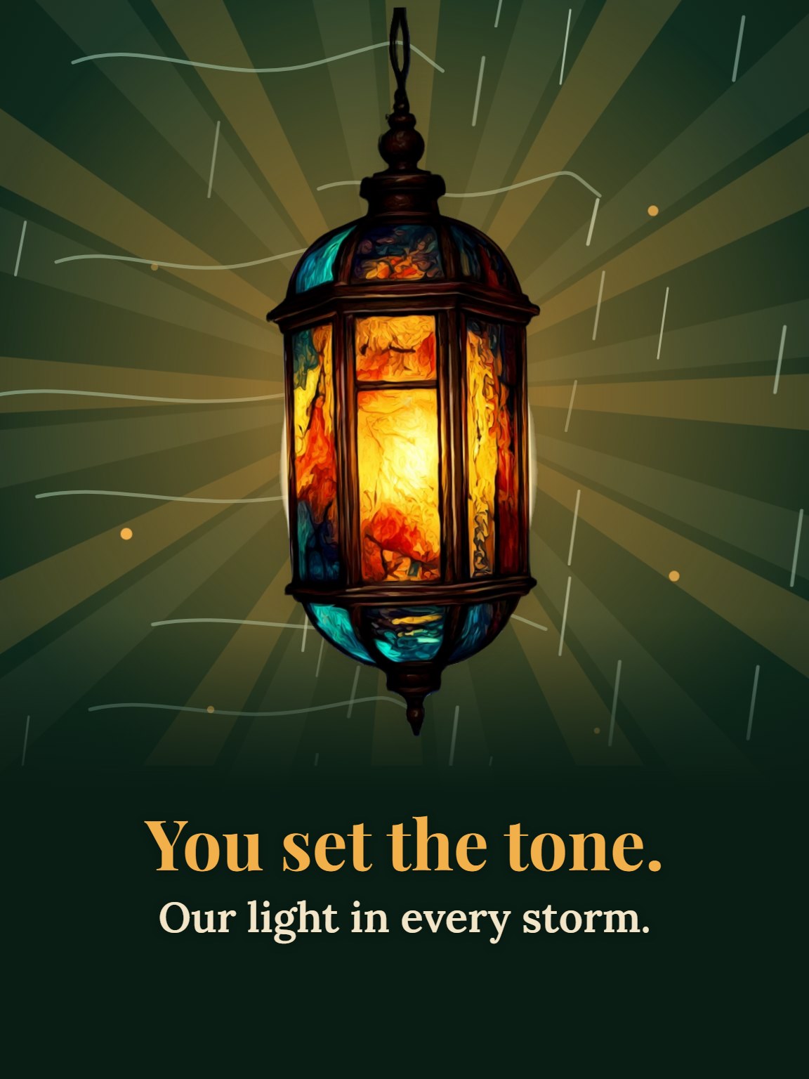 The Steady Lantern Boss Day Card