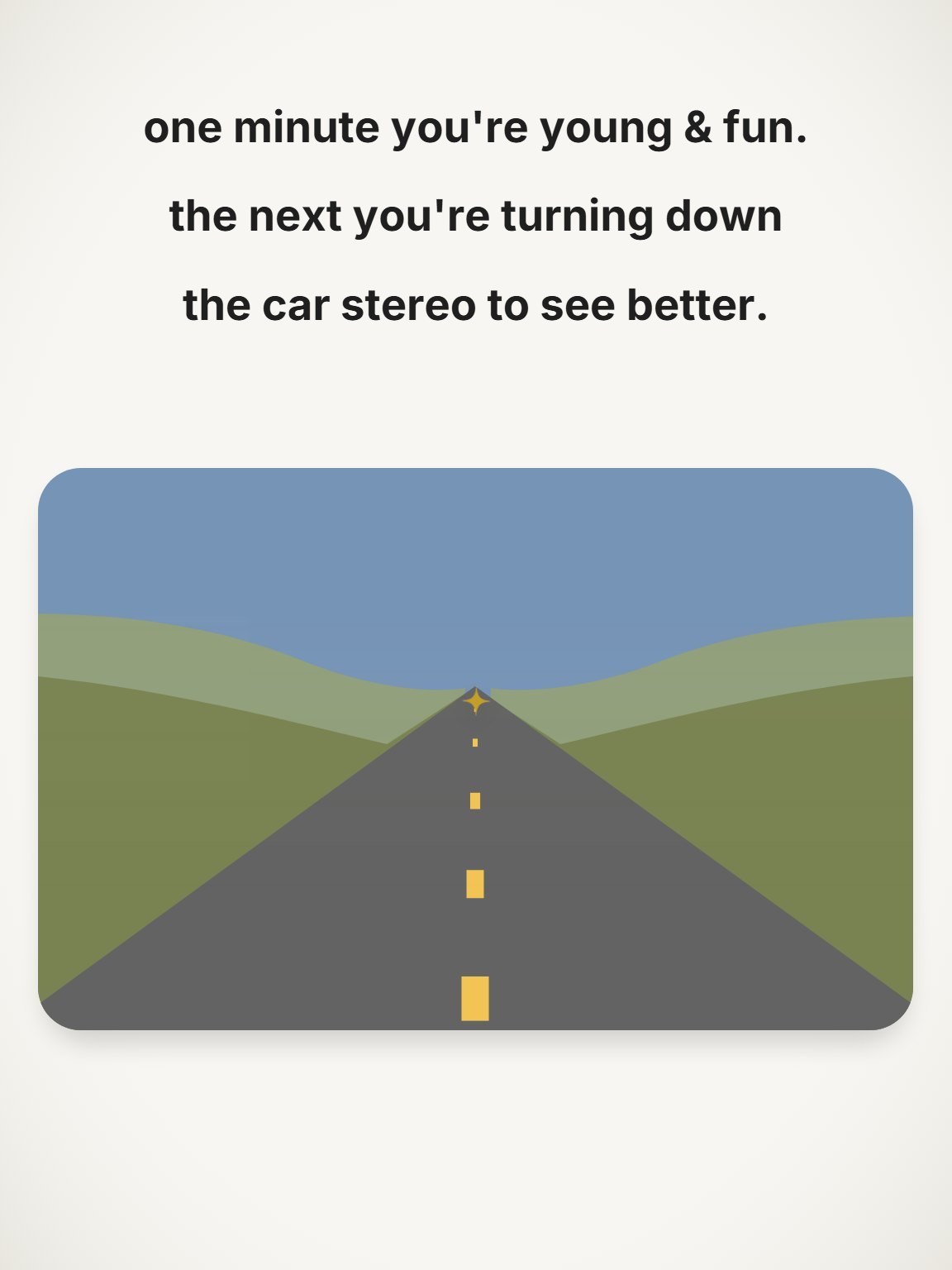 Turning Down the Stereo Funny Birthday Card