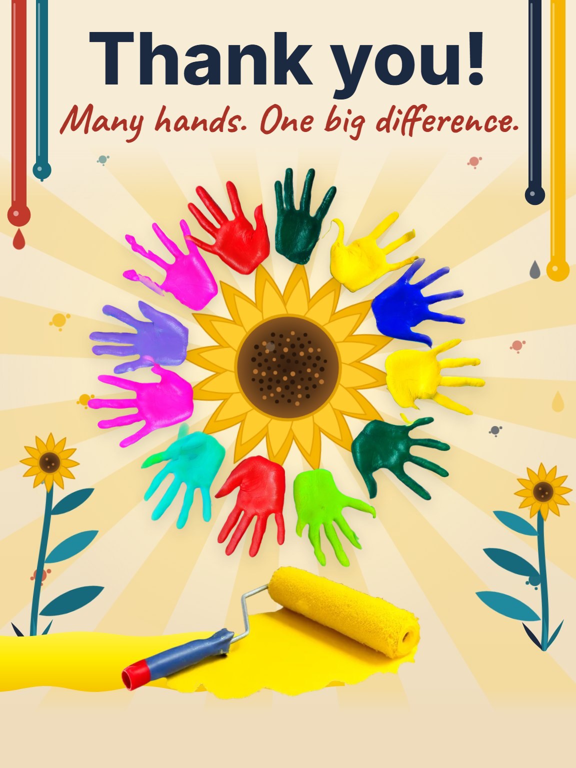 Many Hands Mural Volunteer Thank You Card