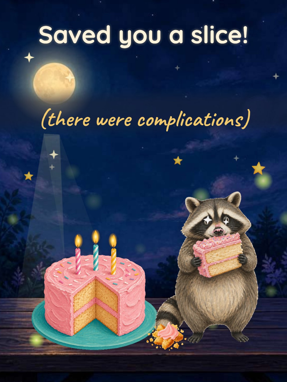 Saved You a Slice Funny Birthday Card