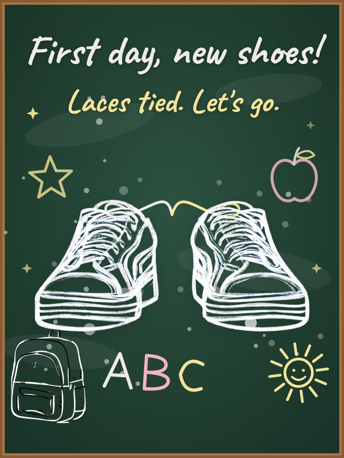 Brand-New School Shoes First Day Card