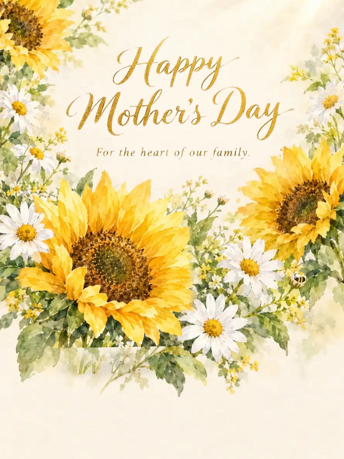 Sunflower Morning Mother's Day Card