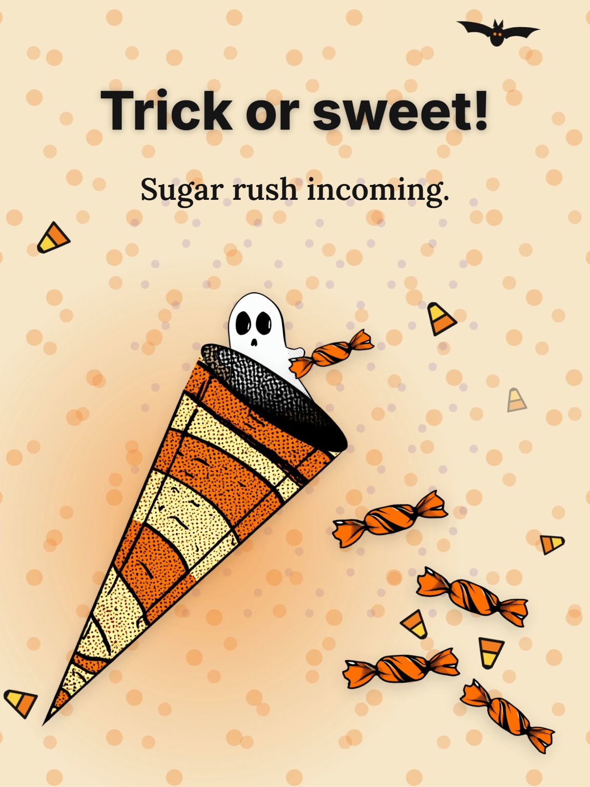Candy Corn Carnival Halloween Card