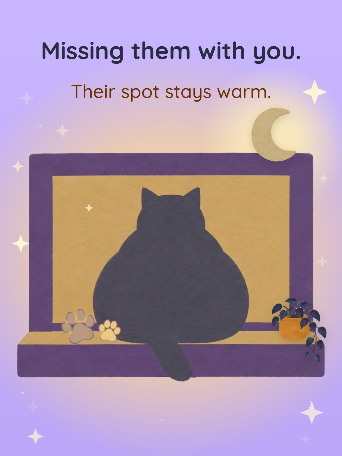 Thinking of Them Pet Sympathy Card