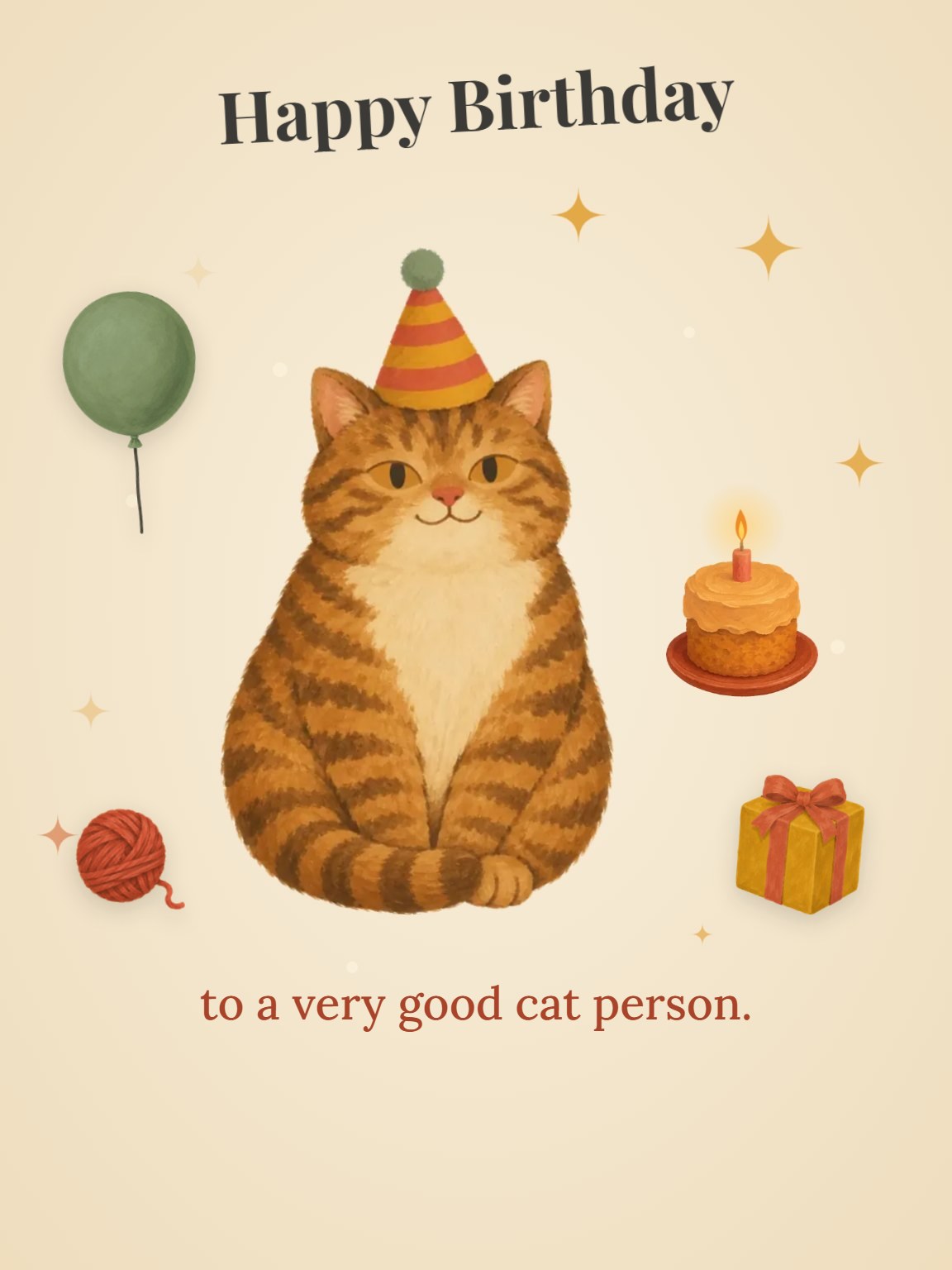 Birthday Cat Card
