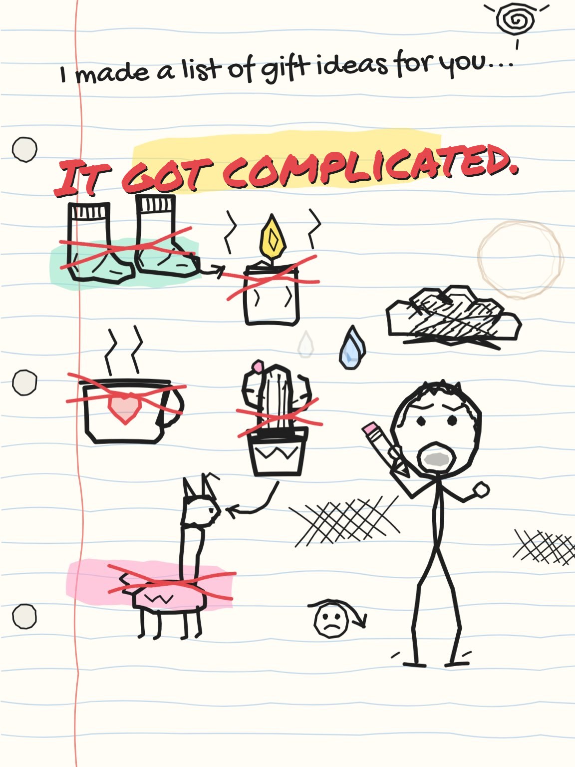 Gift List Funny Birthday Card