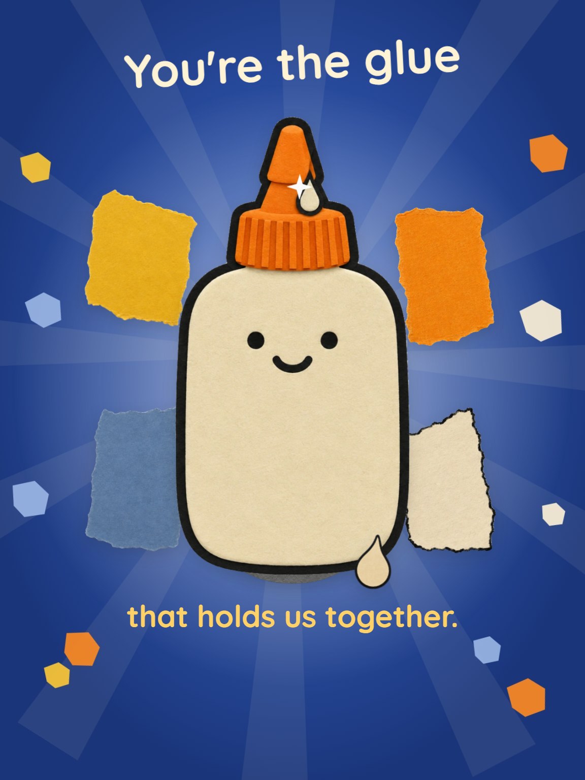 You're the Glue Thank You Card