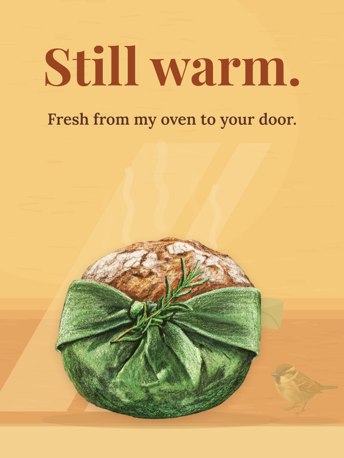Bread on Your Doorstep Hello Card
