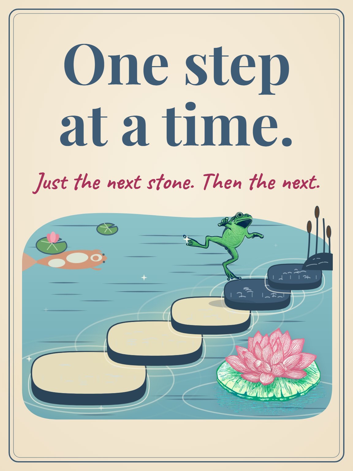 Stepping Stones Forward Encouragement Card