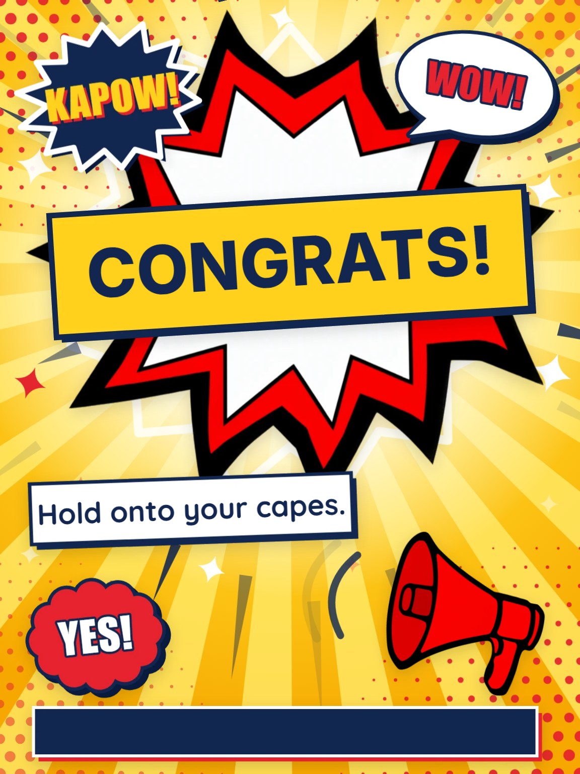 Kapow Congrats Card